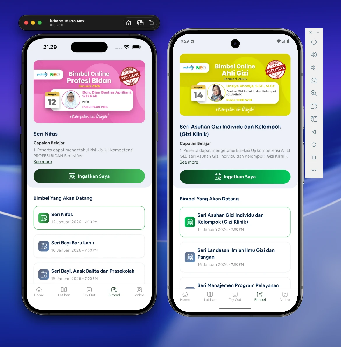Live Tutoring Schedule